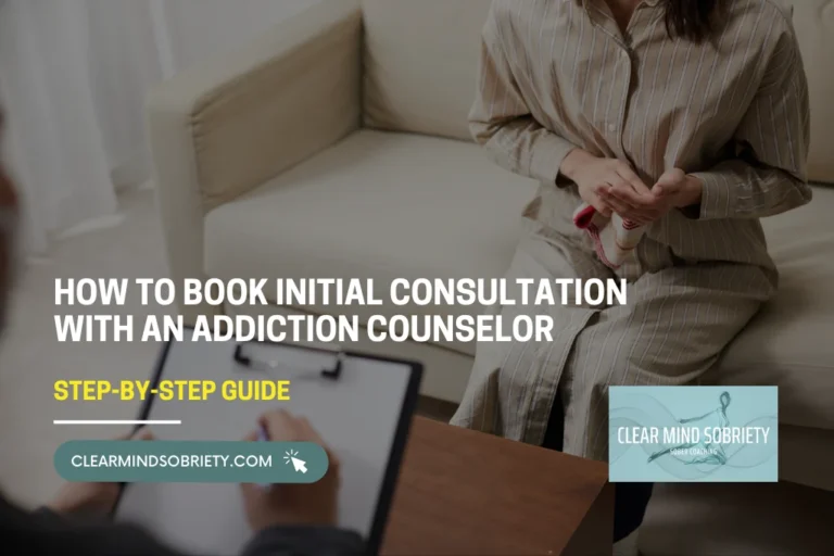 How to book an initial consultation with an addiction counselor.